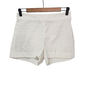 J.Crew Eyelet Cotton Shorts White Size 0